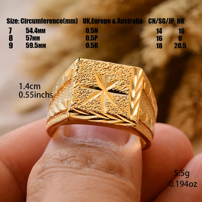 24k gold plating Dubai Middle Eastern Rings