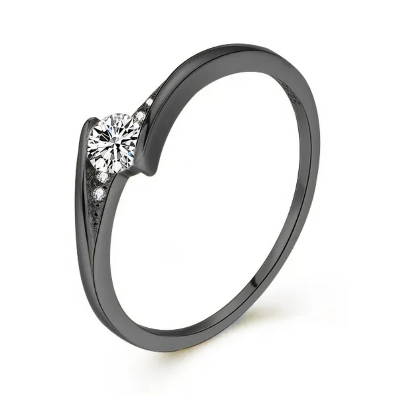 Classic Fashion Metal Zircon Ring
