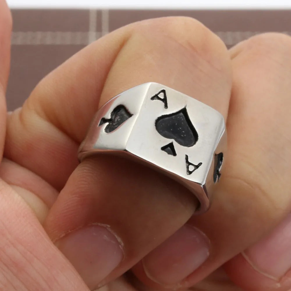 Niche Poker Ace of Spades Square Ring