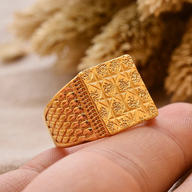 24k gold plating Dubai Middle Eastern Rings