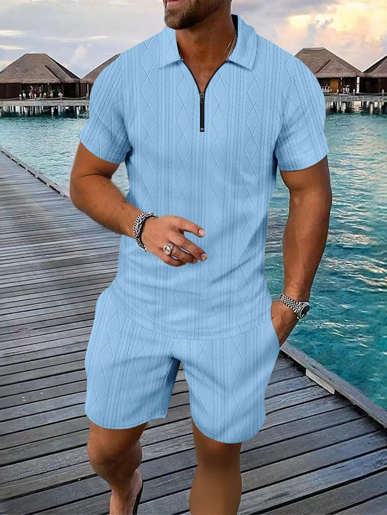 BOILEN HENG XIN Shirt And Short Set