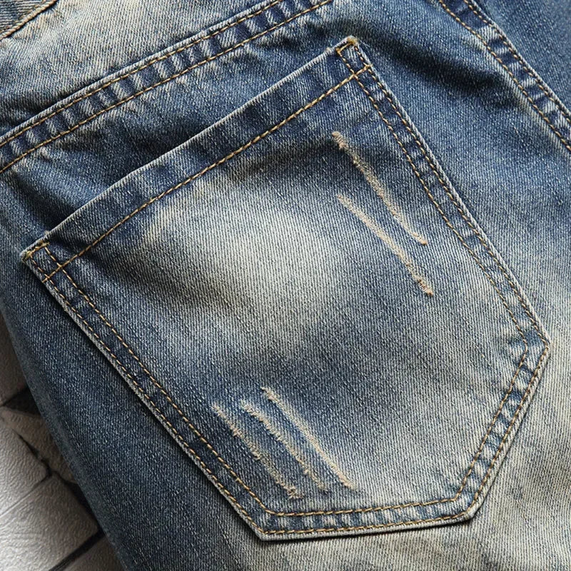 Retro Ripped Denim Shorts