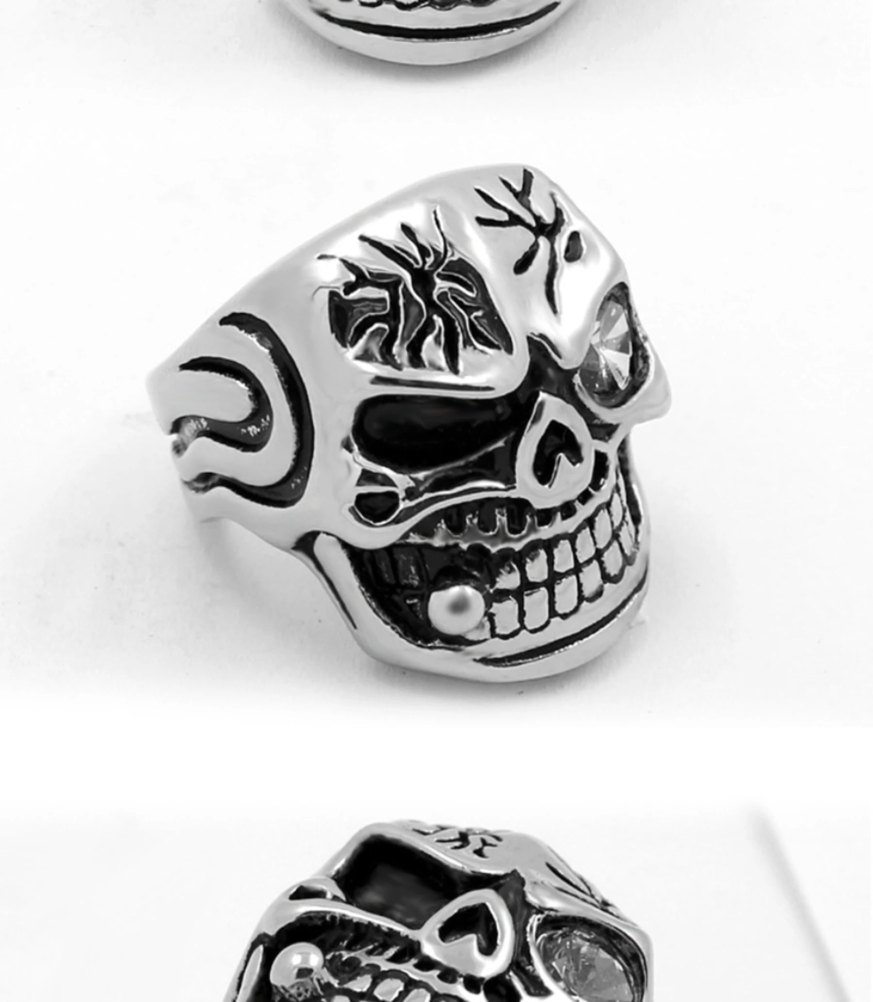 stainless steel skull ring