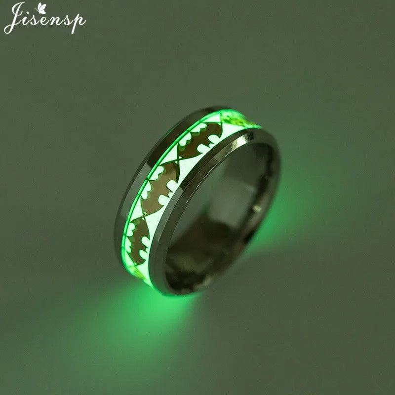 Stainless Steel Glowing In the Dark Rings