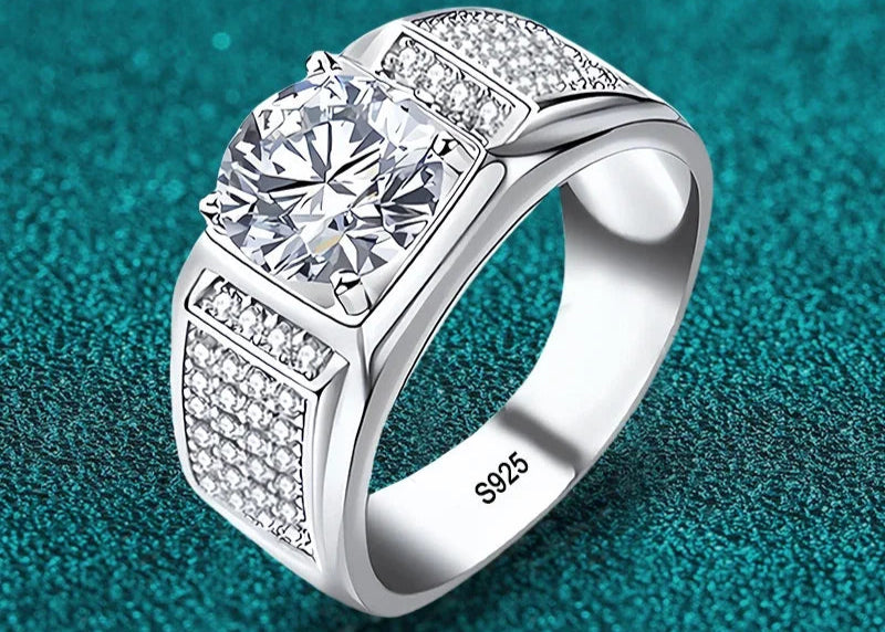 1ct D Color Moissanite Wedding Ring
