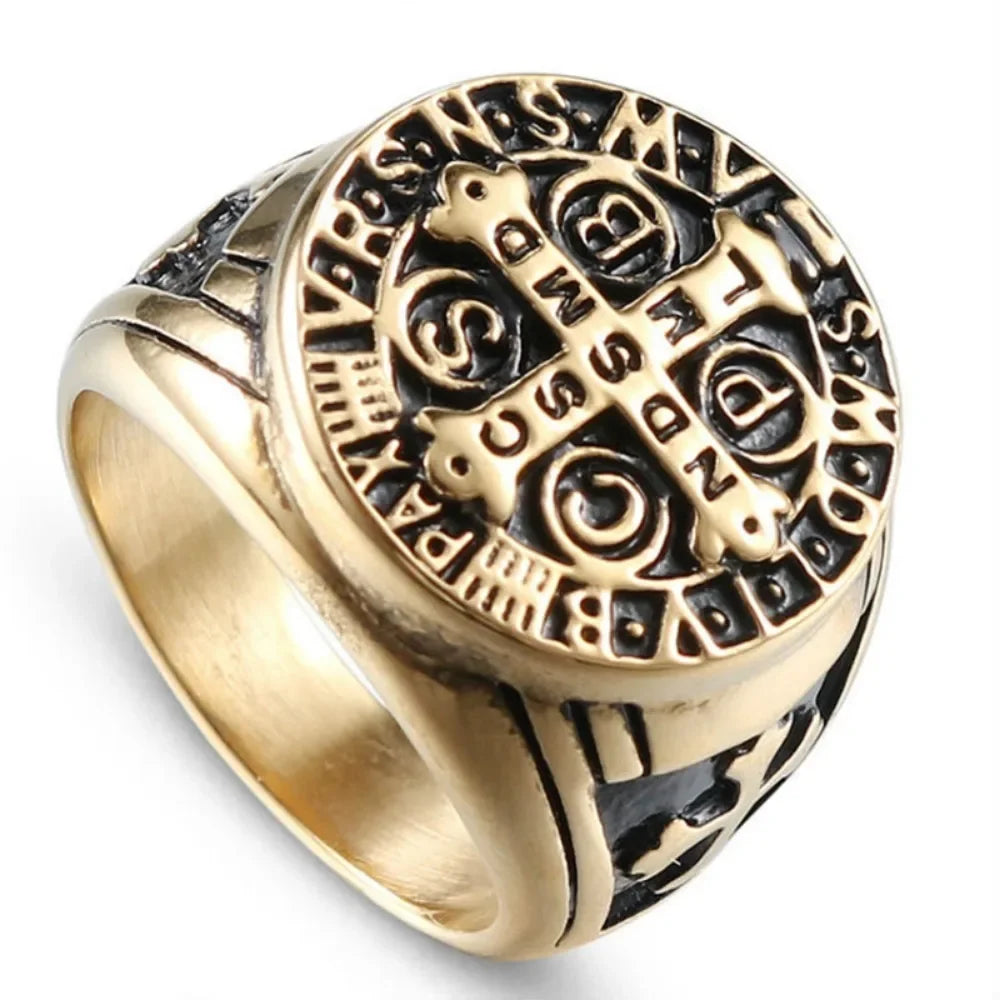 Vintage Catholic Cross Rings