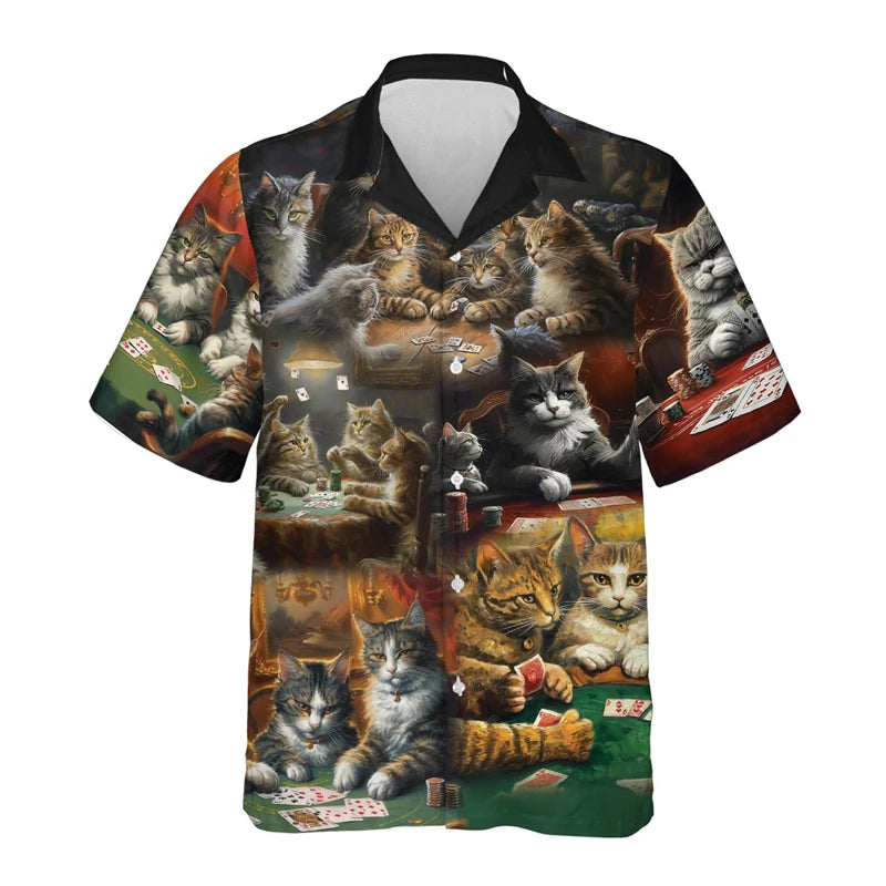 Gambling Las Vegas 3d Print Beach Shirts For Men