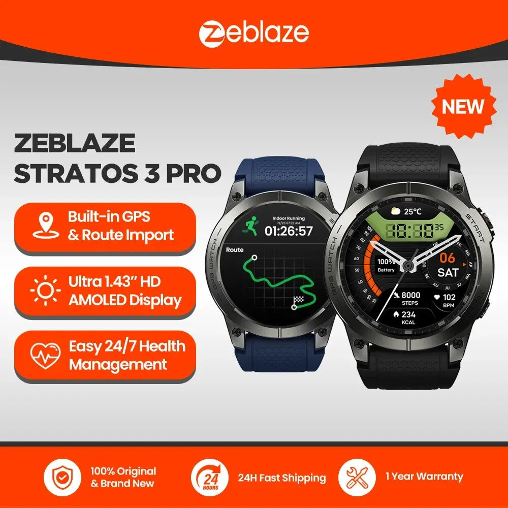 Zeblaze Stratos 3 PRO GPS Smart Watch