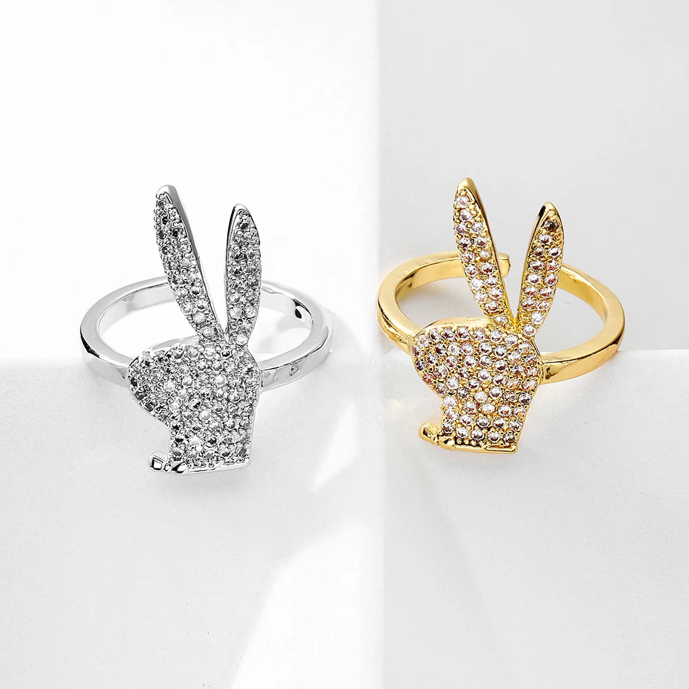 ZAKOL Cute Rabbit Open Rings