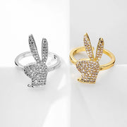 ZAKOL Cute Rabbit Open Rings