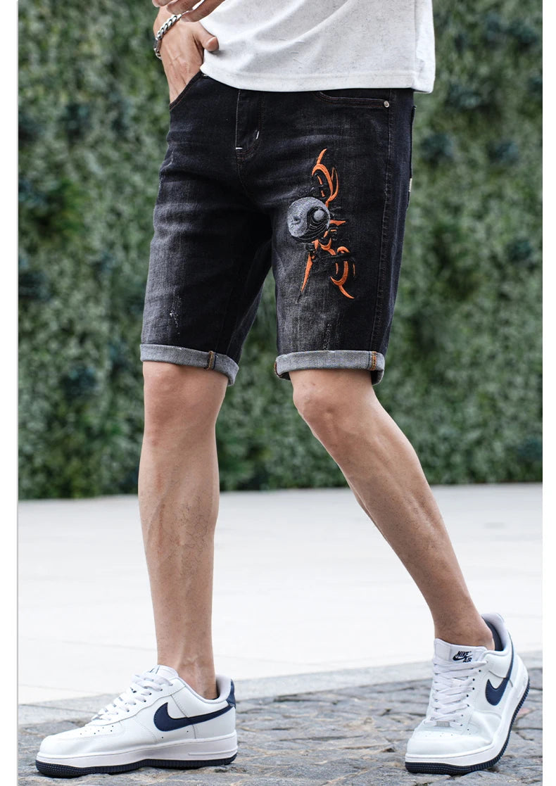 Stretch Denim Shorts