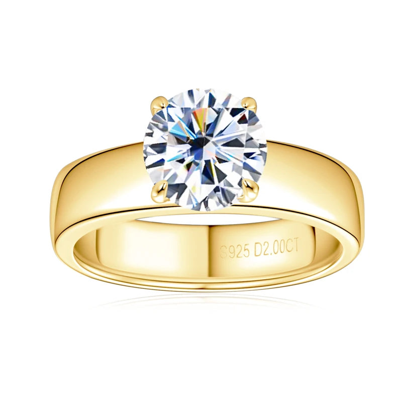 Anziw 18k Gold Plated Engagement Ring