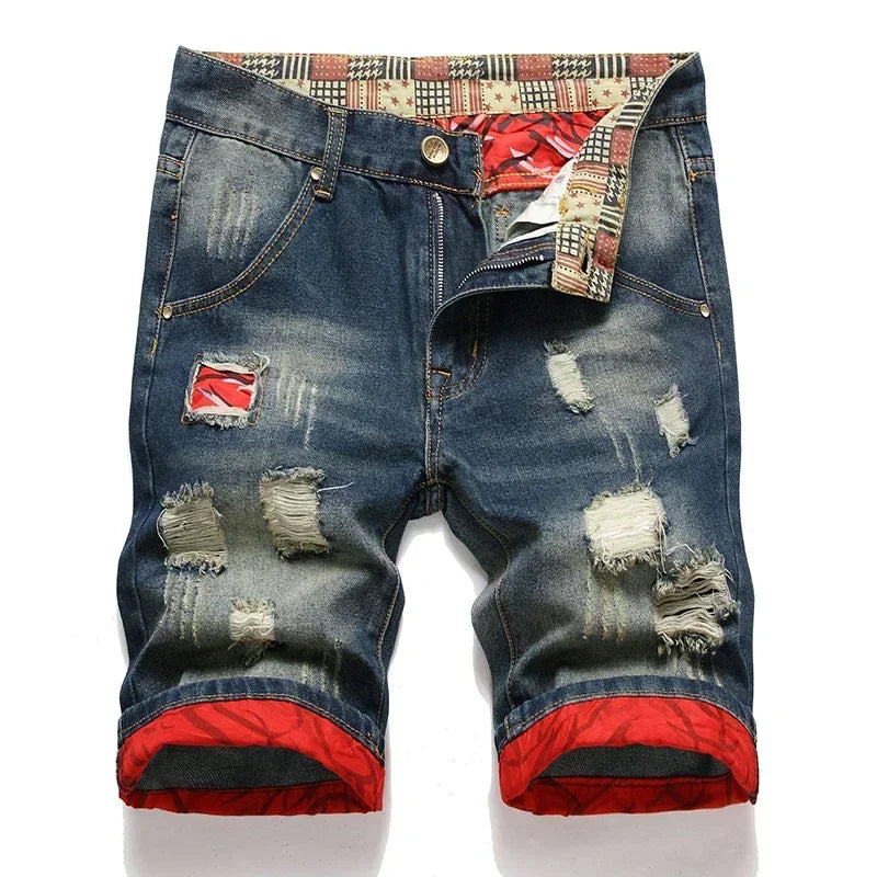 Never function Ripped Denim Shorts