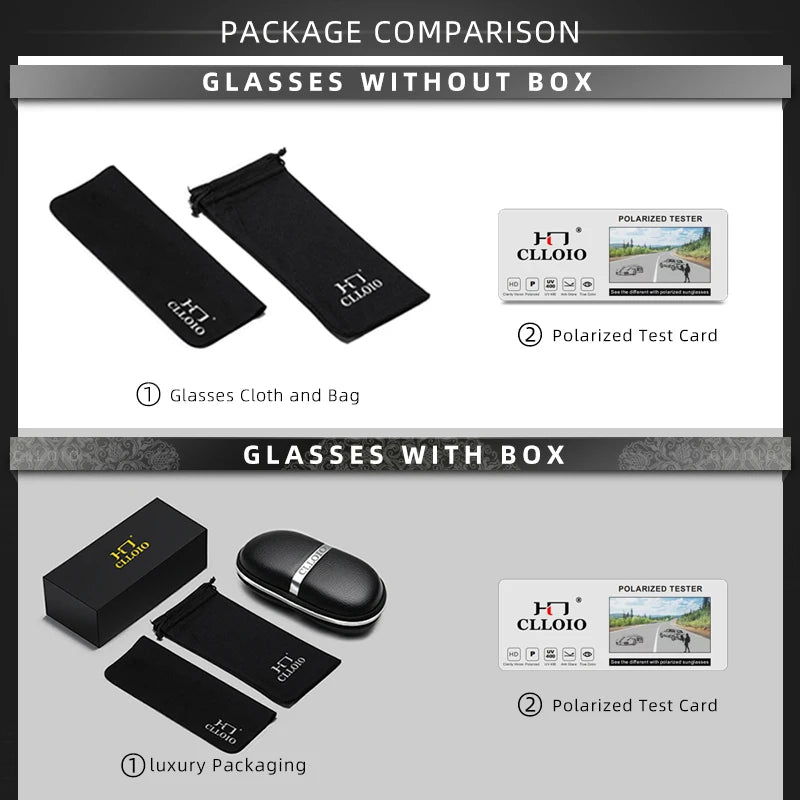 CLLOIO Aluminum Polarized Sunglasses