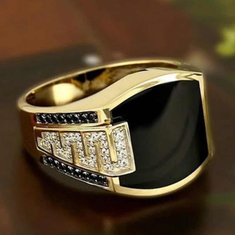Men's Metal Gold Color Punk Rings