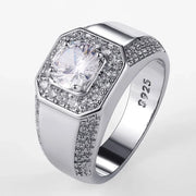 Sterling Silver Crystal Zircon Stone Ring
