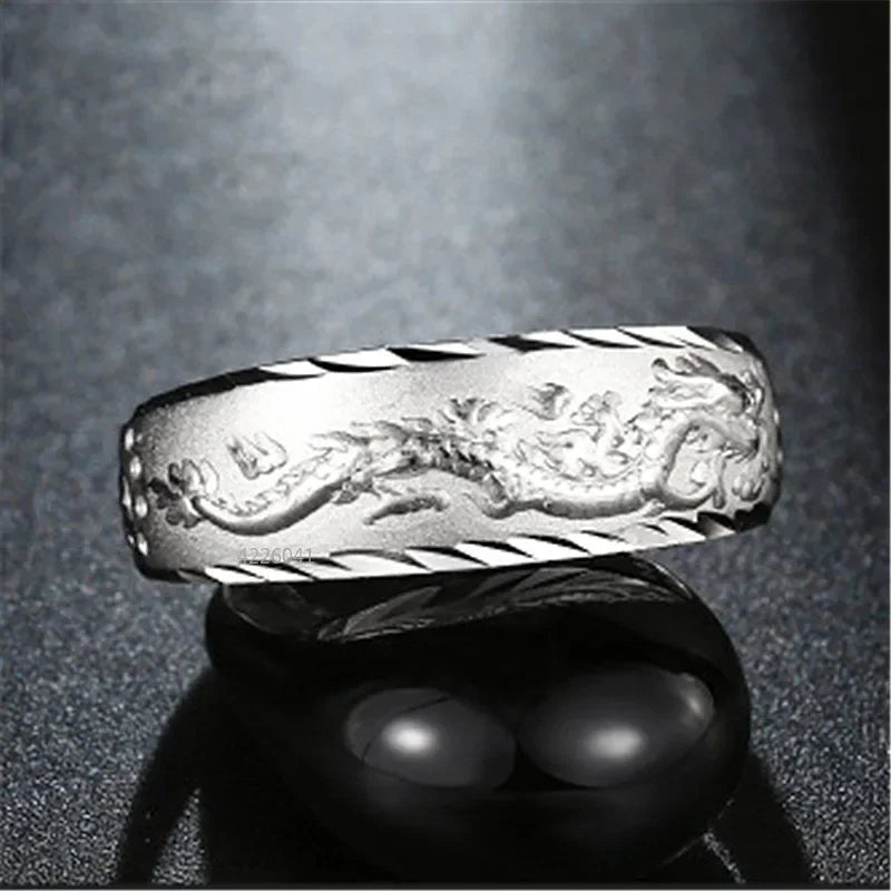 24k Gold Plated Engraving Dragon Ring