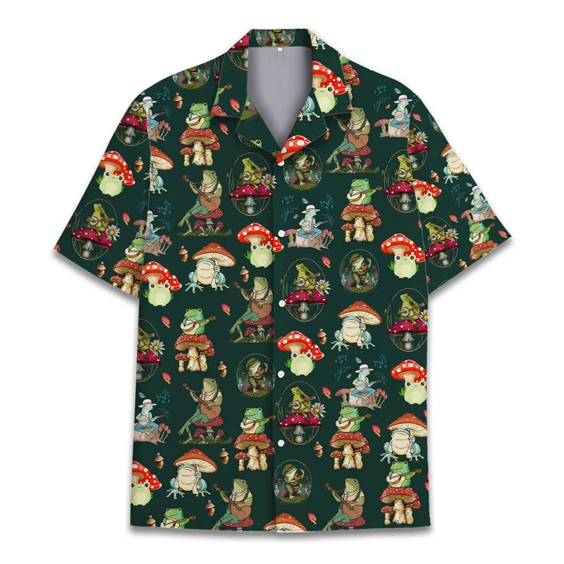 Colorful Mushroom 3d Print Hawaiian Shirts