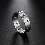 18k gold plating COOLTIME Gothic Cross Rings /  Stainless Steel Silver Color