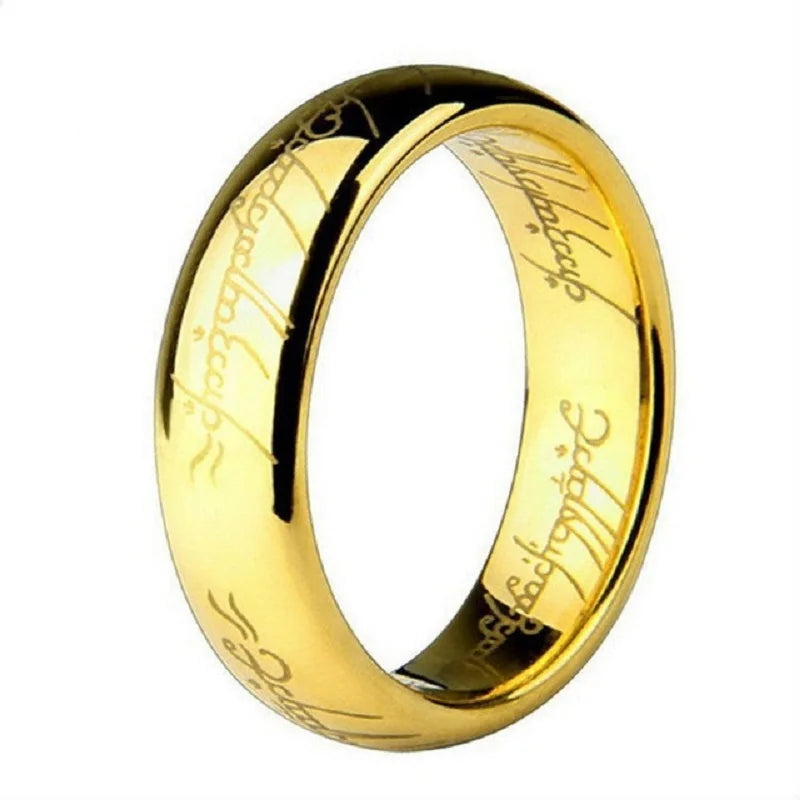 gold color  Engraving Exquisite  Wedding Ring