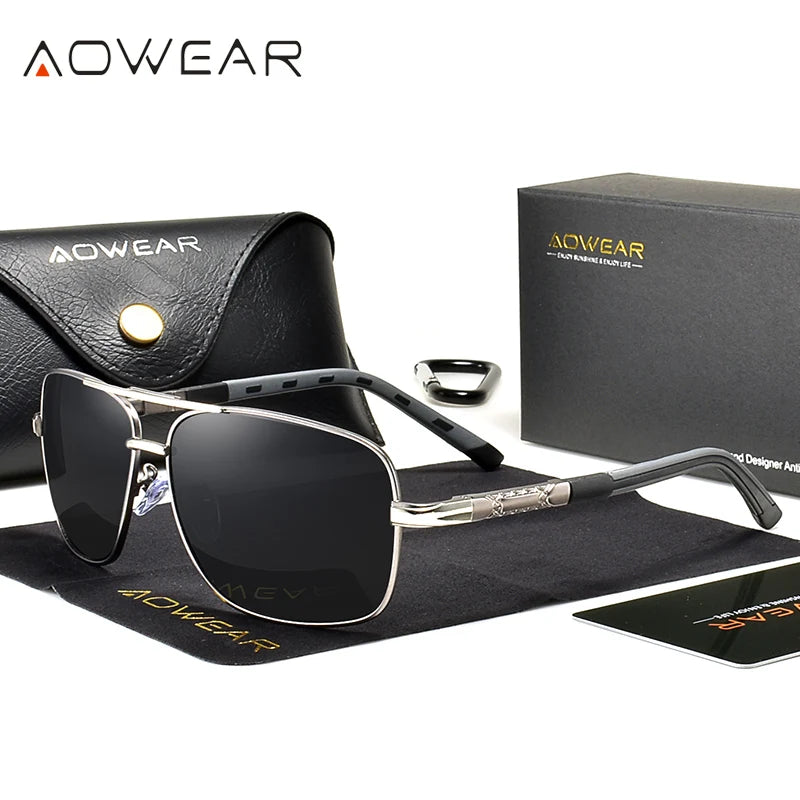 AOWEAR Retro Polarized Sunglasses