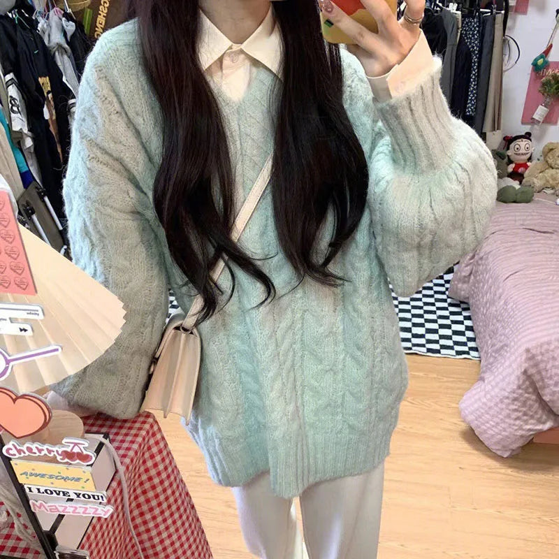 Sweater Harajuku  Knitted Pullovers