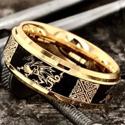 Gold Color Dragon Pattern Ring