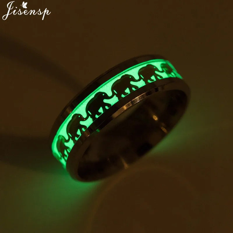 Stainless Steel Glowing In the Dark Rings
