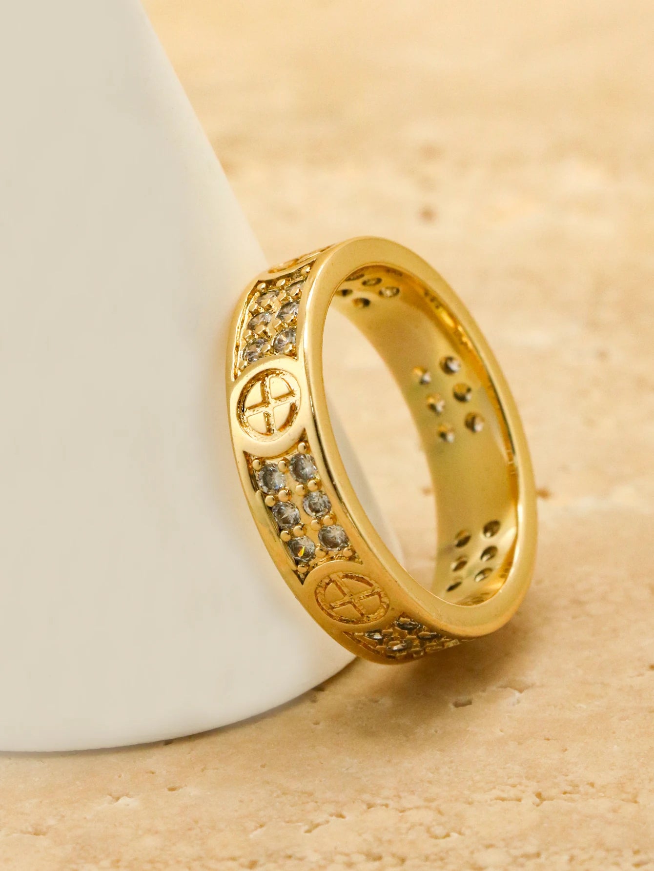 Zircon Classic Gold Color Ring