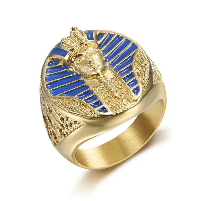Middle Eastern Titanium Steel Vacuum Gold-Plated ring