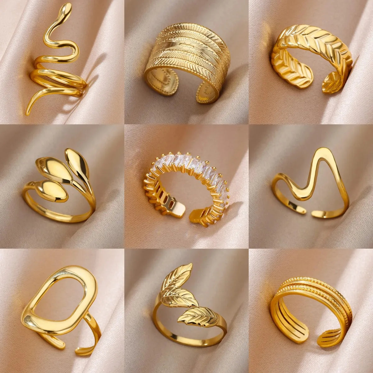 Gold Color Luxury Classic rings