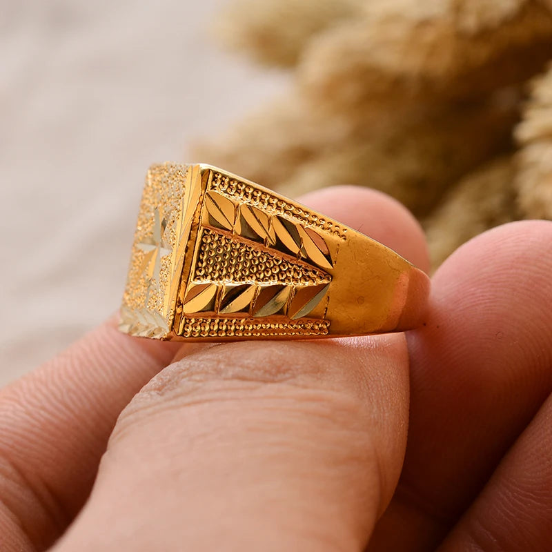 24k gold plating Dubai Middle Eastern Rings