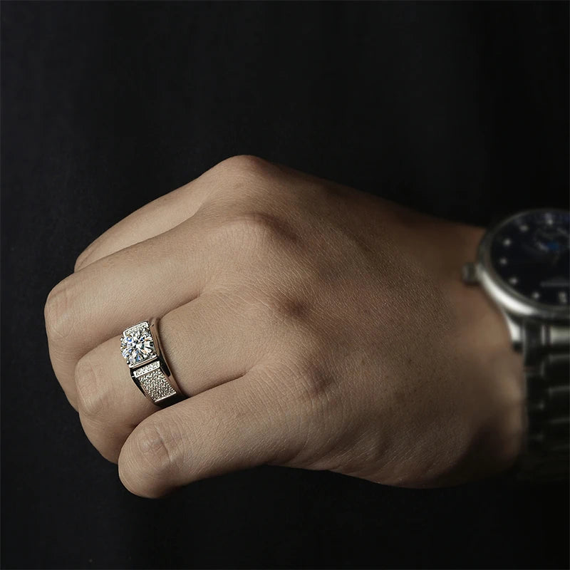 1ct D Color Moissanite Wedding Ring