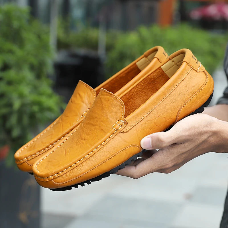 Genuine Leather Breathable Mocasines Casual Loafers Leather Shoes