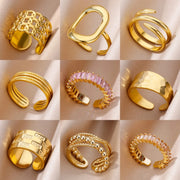 Gold Color Luxury Classic rings