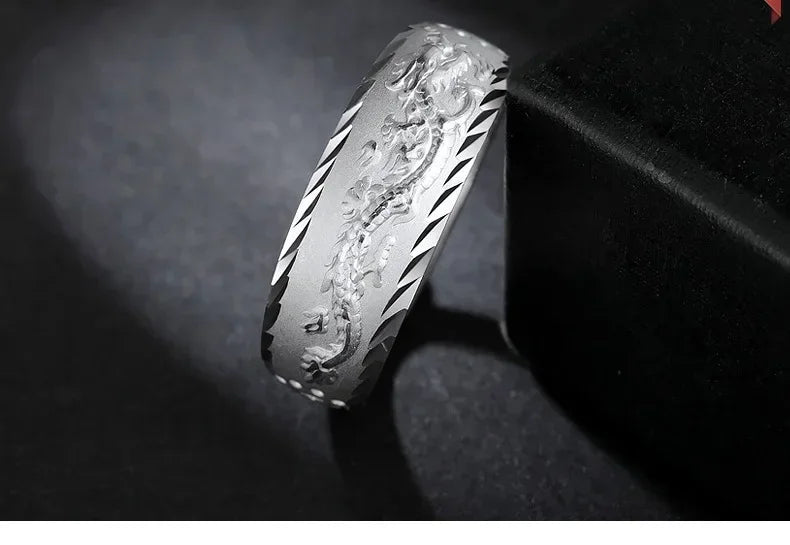 24k Gold Plated Engraving Dragon Ring