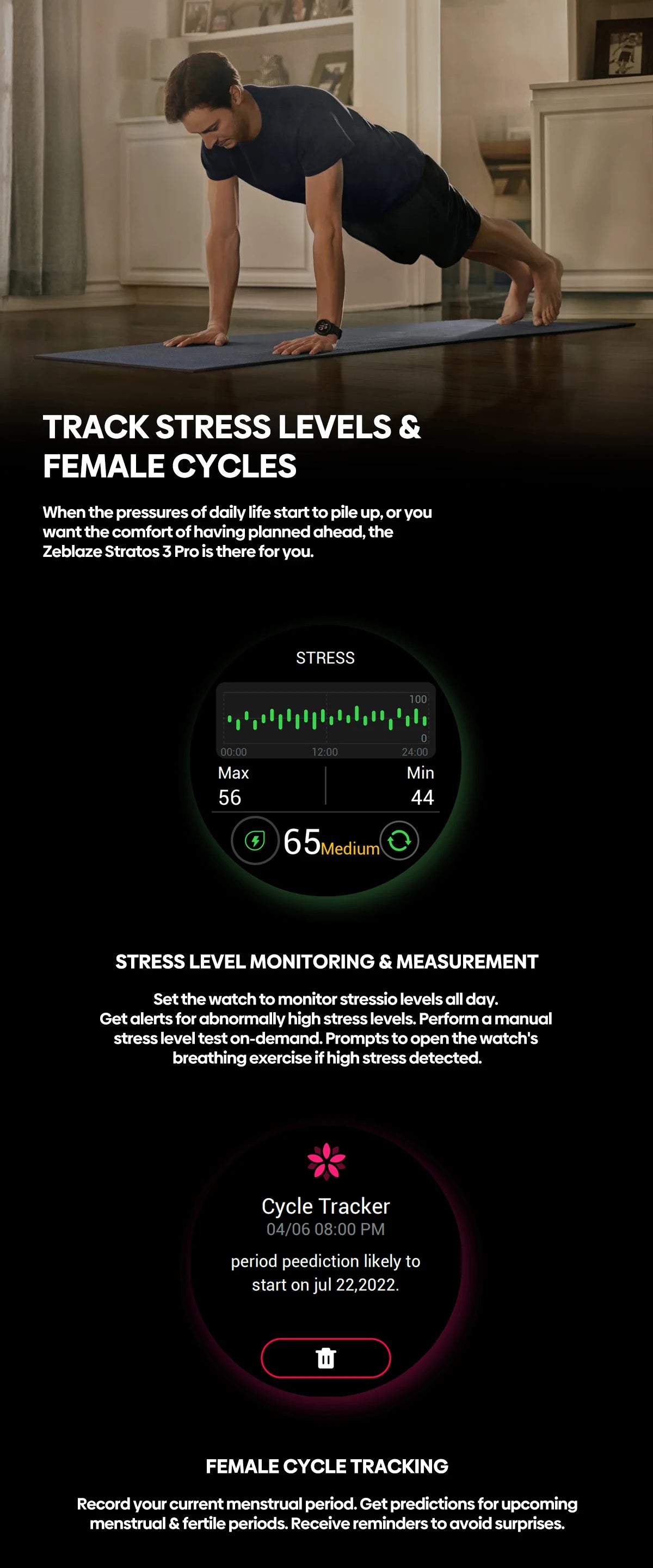 Zeblaze Stratos 3 PRO GPS Smart Watch