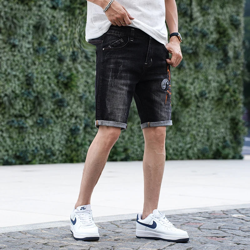 Stretch Denim Shorts