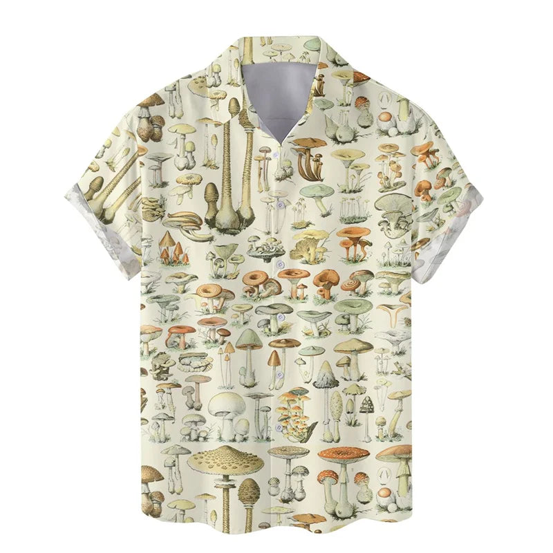 Colorful Mushroom 3d Print Hawaiian Shirts