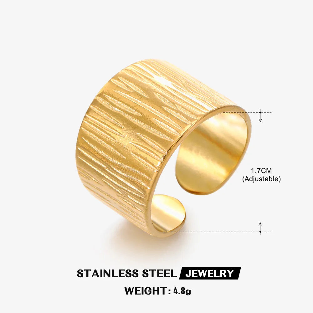 Shell Rings for Women Adjustable Gold Color
