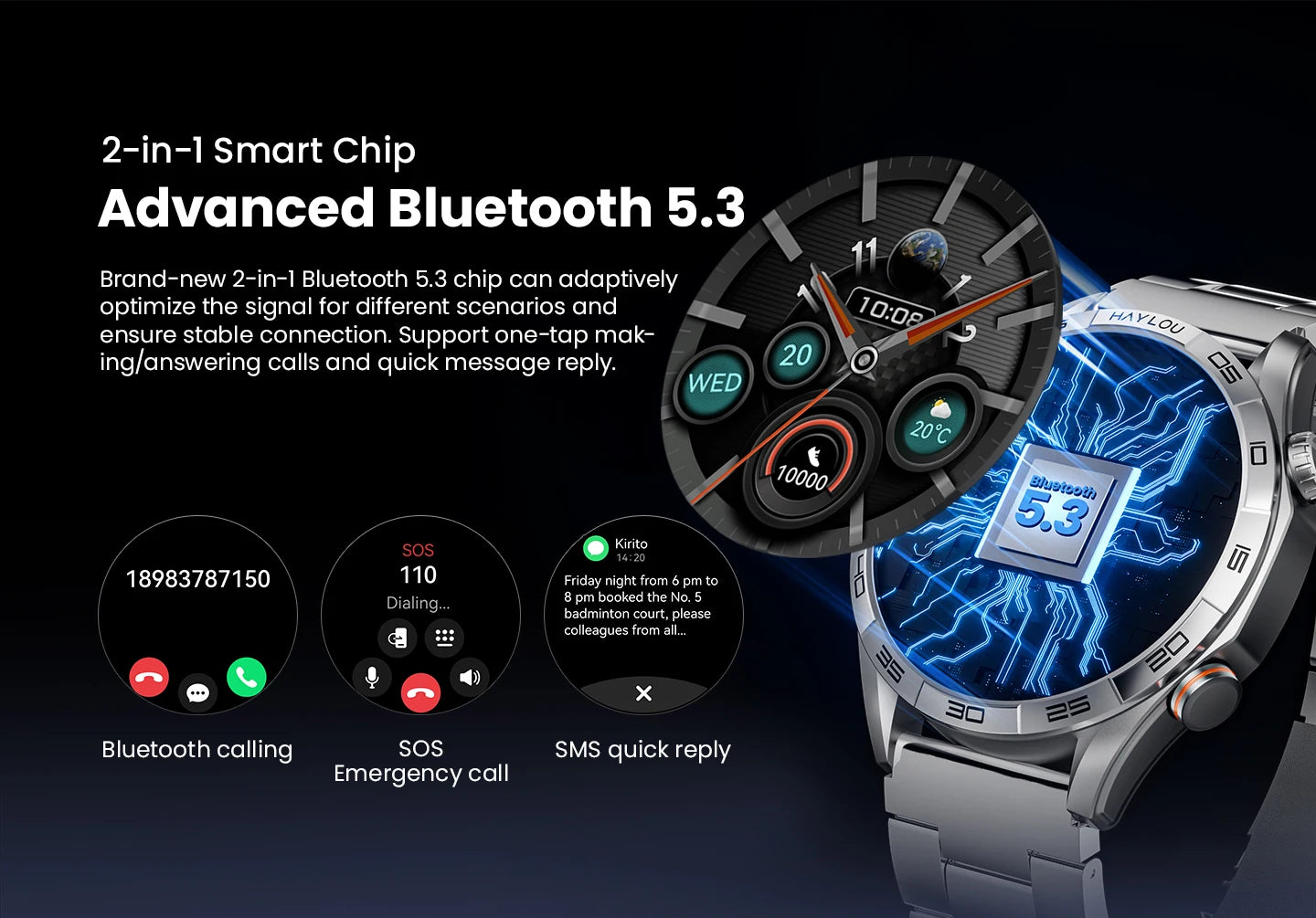 HAYLOU Solar 5 Voice Calling Smartwatch