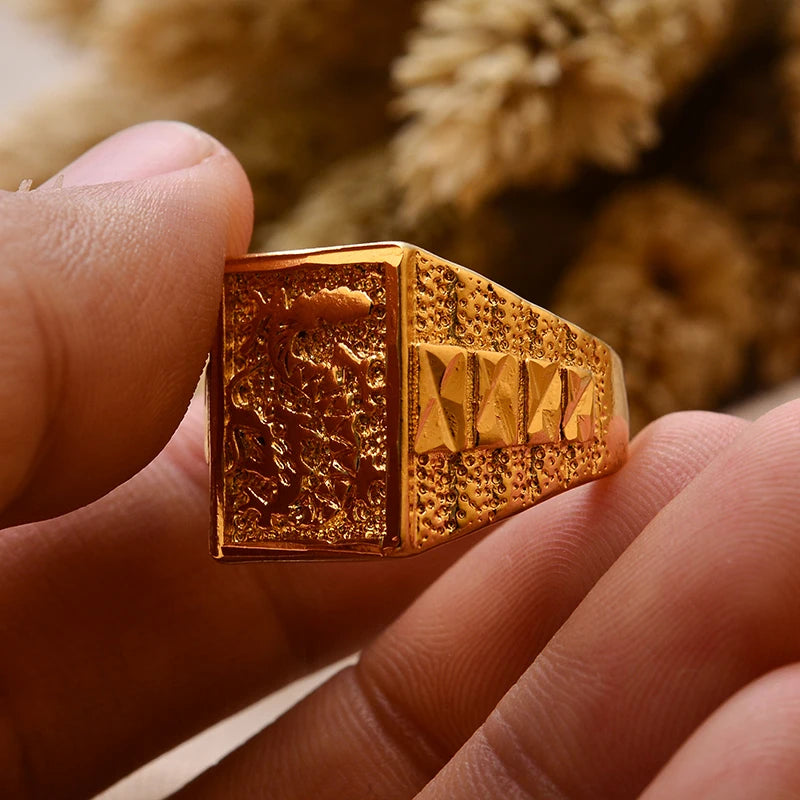 24k gold plating Dubai Middle Eastern Rings