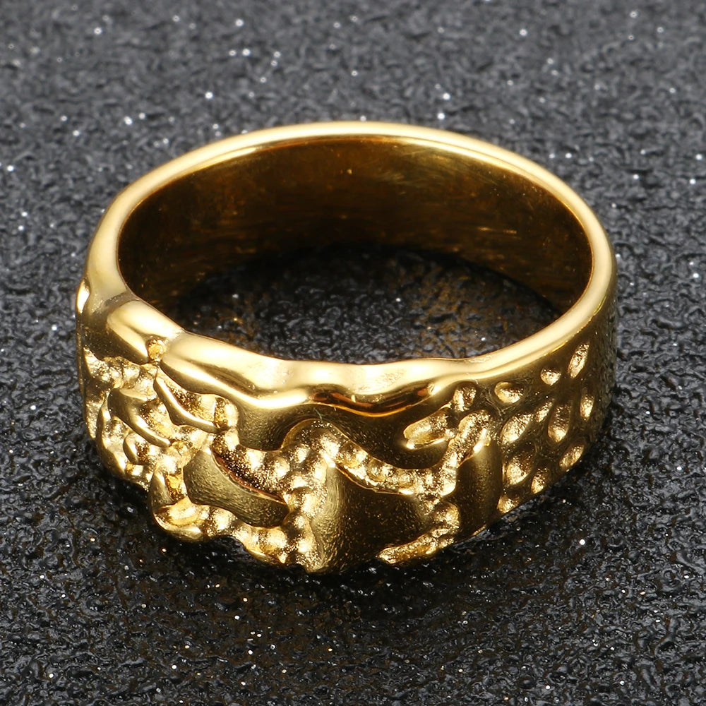 18k Gold Plated Nugget Ring