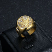 Hemp Leaf Ring Male Gold Ring