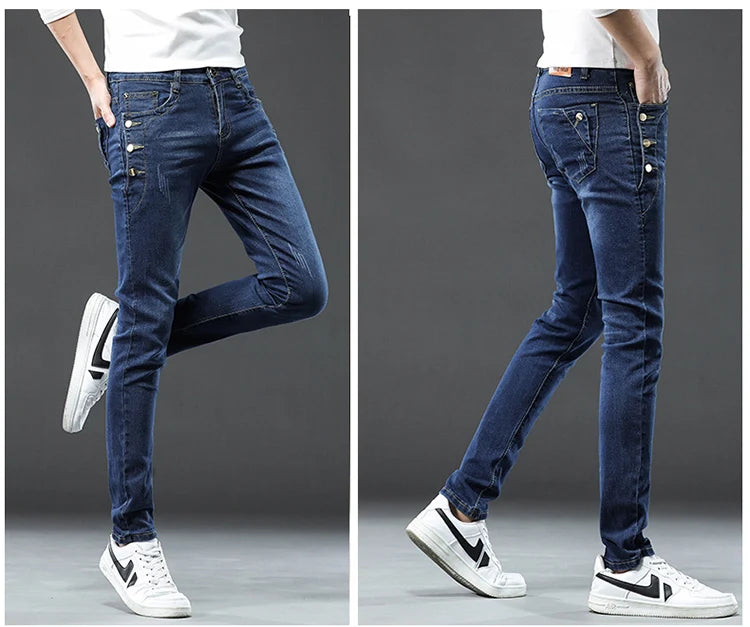 Classic Slim Vintage Fashion  Designer Jeans