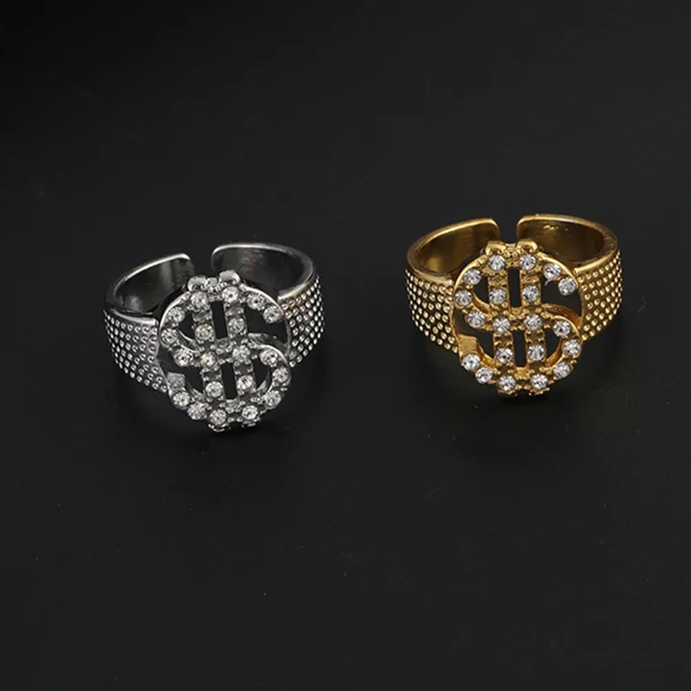 Charm Gold Dollar Sign Ring