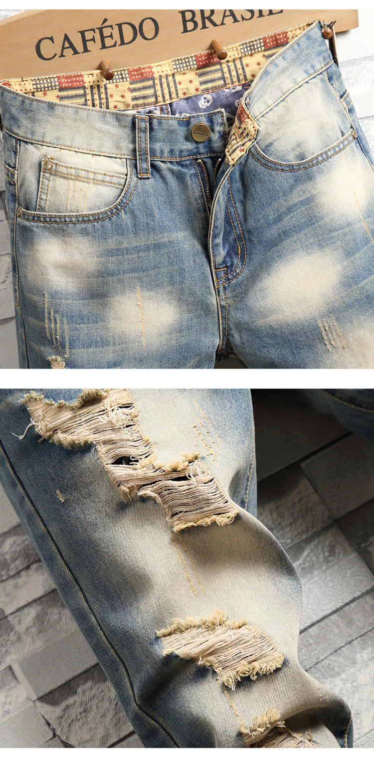 Distressed Ripped Jeans