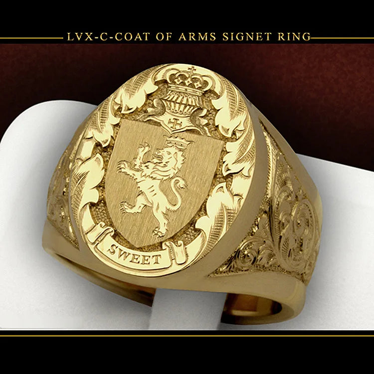 18K Gold Plated Virgin Mary Handmade Carved Religious Rings