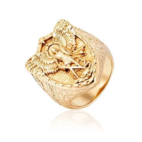 18K Gold Plated / Stainless Steel Archangel Michael Rings