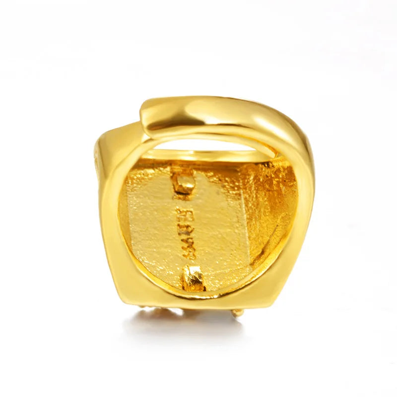 18CT Gold Plated Engraving Dragon Rings
